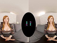 VR casting couch with busty redhead Lauren Phillips