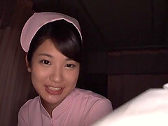 POV video of cute Japanese babe Aoi Mizutani giving a blowjob