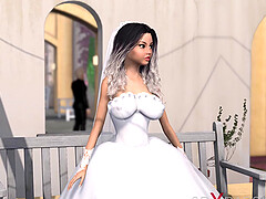 A dirty bride gets fucked by a big black cock in the dungeon