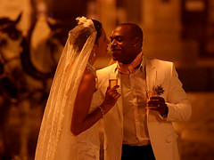 Erotic interracial fucking in the evening with busty bride Kira Queen