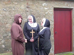 Dirty mature nuns Trisha and Claire Knight have kinky threesome